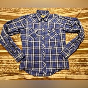 Men’s Wrangler Retro Sawtooth Western Shirt With Pearl Snaps
